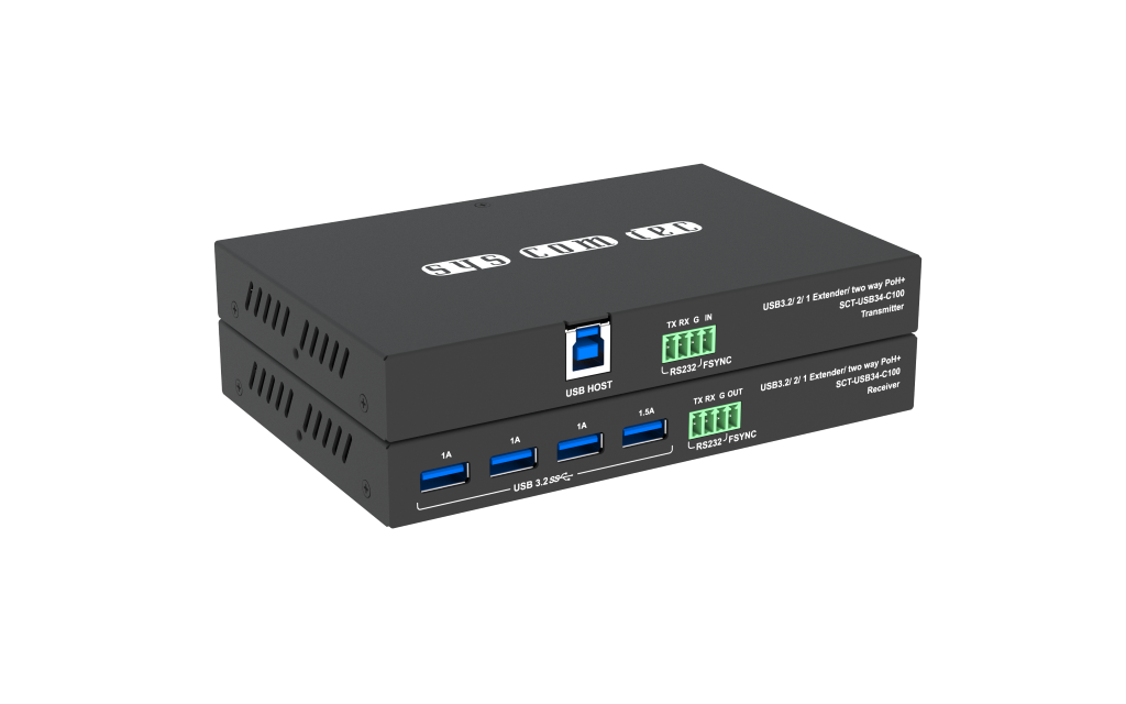 syscomtec CAT System USB3.2/USB2.0/USB1.1 4 Port 100m SCT-USB34-C100